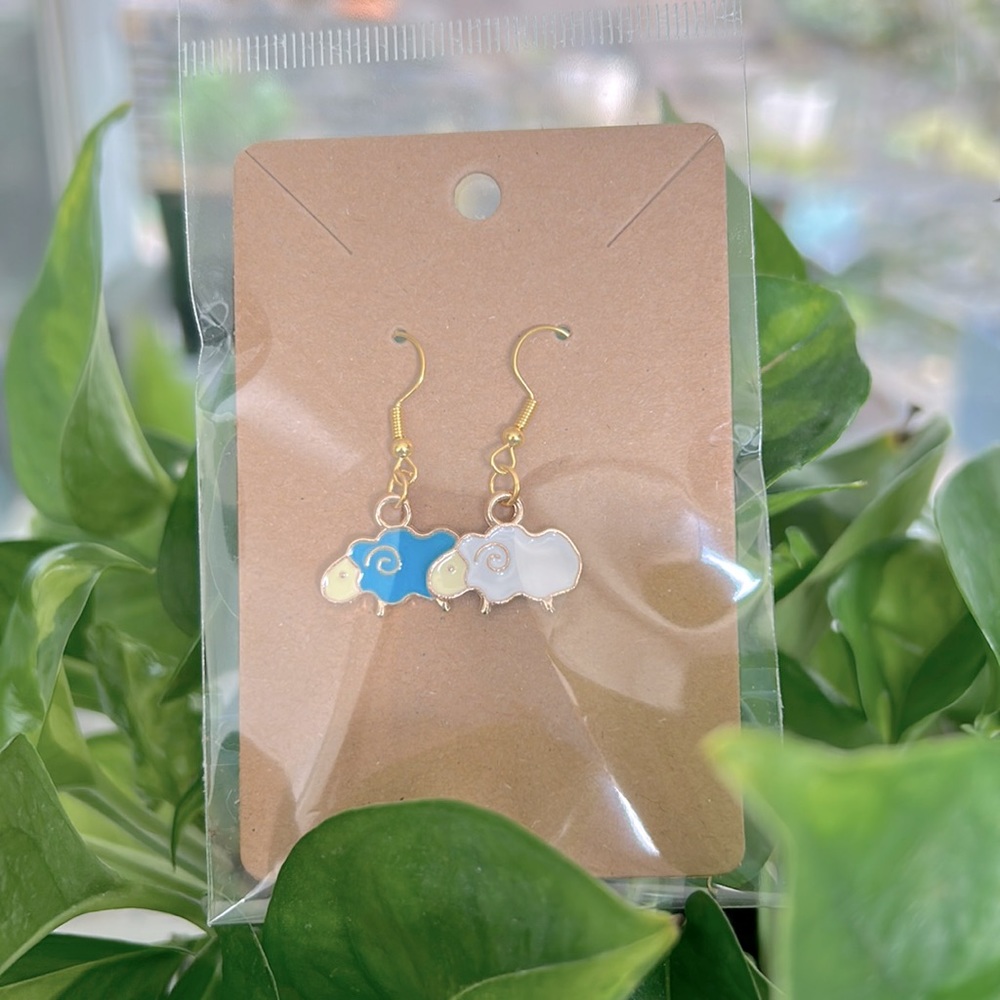 Handmade Set of earrings Sheep